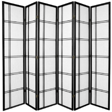 6 Panel Cross Room Divider Screen
